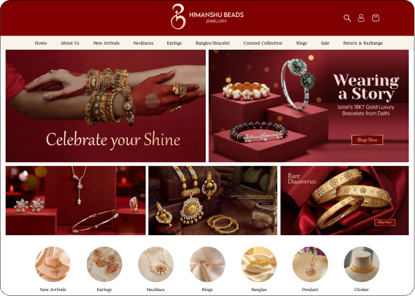 Himanshu Beads website design
