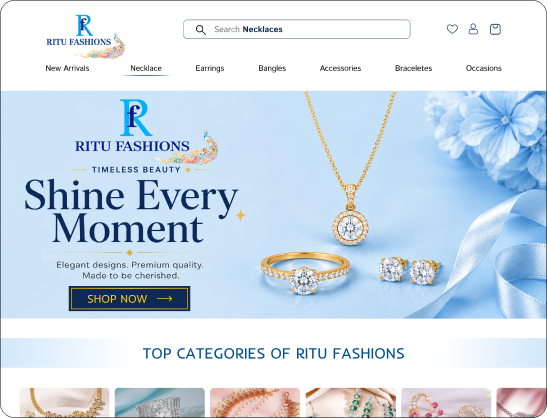 Ritu Fashions website design