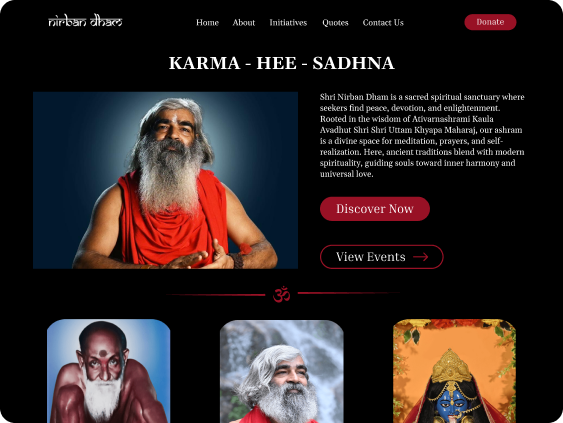 Nirbhandham website design
