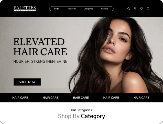 Palettes website design